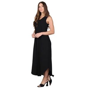 Lildy Solid Shirt Tail Dress Black Size S-M